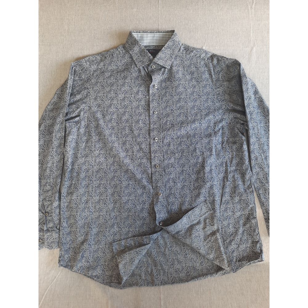Cremieux Classic Men's XL Paisley All-Over Print Button Shirt Long Sleeve Cotton